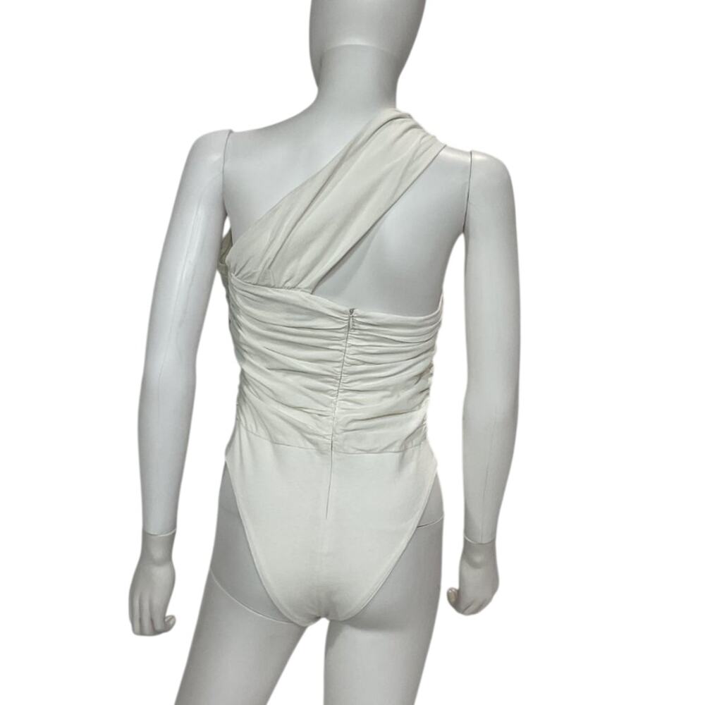 Atoir Ruched White Never Really Over Bodysuit Size S - Picture 3 of 5